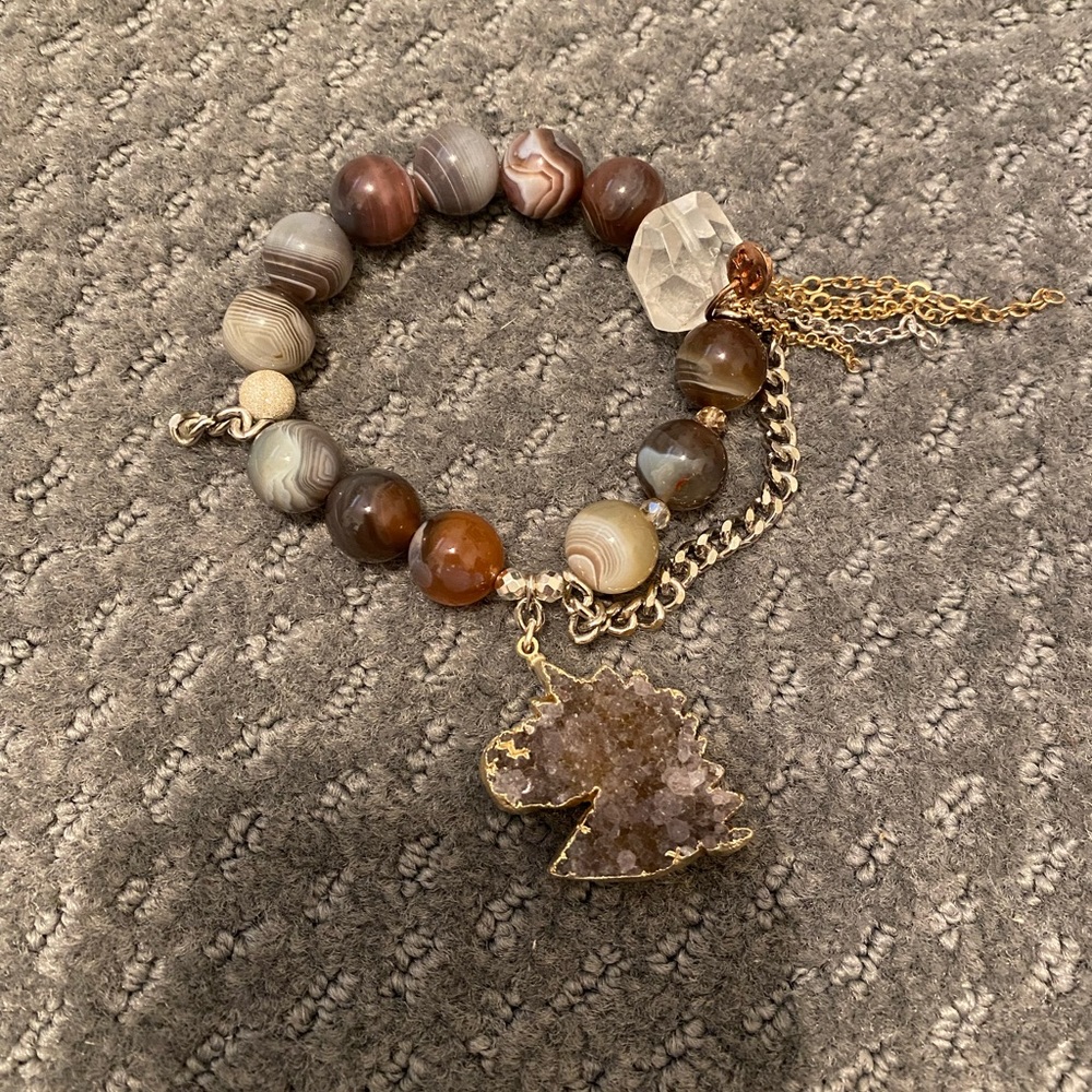 Love thirteen Bracelet with purple crystal unicorn